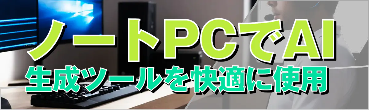 ノートPCでAI生成ツールを快適に使用 
