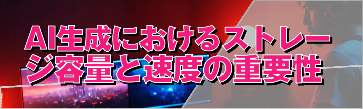 AI生成におけるストレージ容量と速度の重要性 
