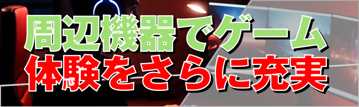 周辺機器でゲーム体験をさらに充実
