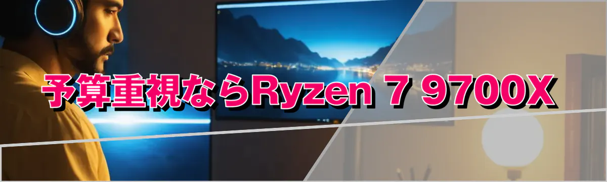 予算重視ならRyzen 7 9700X